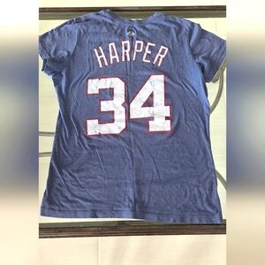 Bryce Harper #34 Washingto Nationals Ladies Cut Tee
